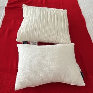 Highline Bedding Co Off White Textured Decorative Throw Pillows for Bedding 2